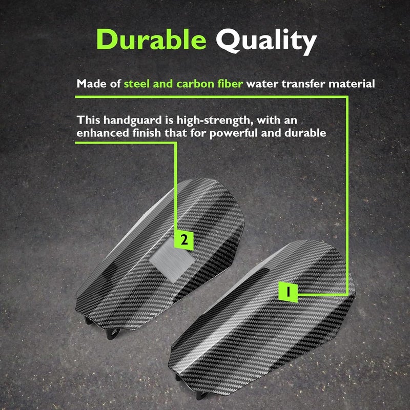 MoFun Motorcycle Handguards Coffin Cut Steel Carbon Fiber Hand Guards Compatible with Harley Touring Street Glide Road King Electra Road Glide Ultra Limited with Hydraulic Clutch 2014-2025, Black - Image 5